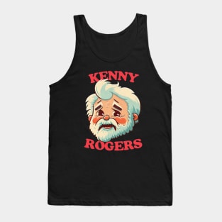 Kenny Rogers Retro Style Fan Design Tank Top